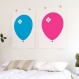 Blue & Pink Ballong Poster